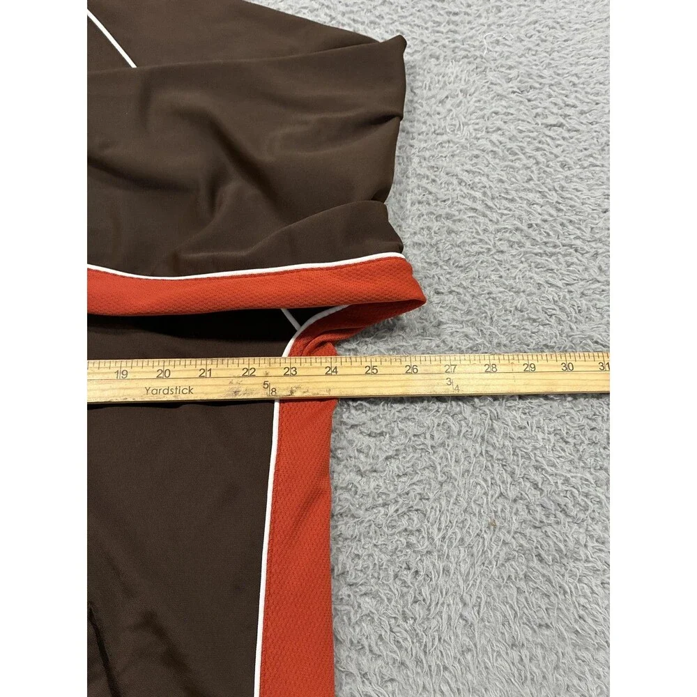 Nike Jacket Mens XL Brown Orange Track Full Zip Piping Logo Colorblock VTG Y2K
